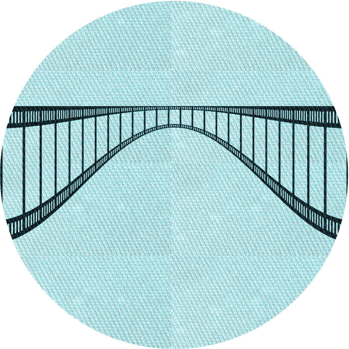 Square Machine Washable Transitional Electric Blue Rug in a Living Room, wshpat3658lblu