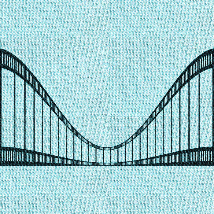 Patterned Electric Blue Rug, pat3658lblu