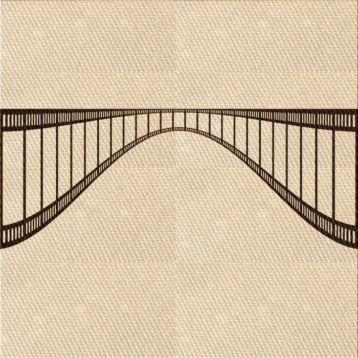 Round Patterned Peru Brown Rug, pat3658org