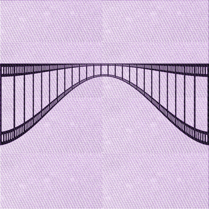 Round Patterned Orchid Purple Rug, pat3658pur