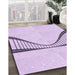 Machine Washable Transitional Orchid Purple Rug in a Family Room, wshpat3658pur