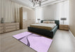 Patterned Orchid Purple Rug in a Bedroom, pat3658pur