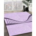 Patterned Orchid Purple Rug in Family Room, pat3658pur