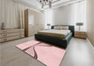 Patterned Pink Rug in a Bedroom, pat3658rd
