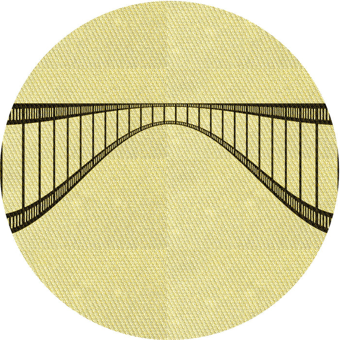 Square Patterned Sun Yellow Rug, pat3658yw