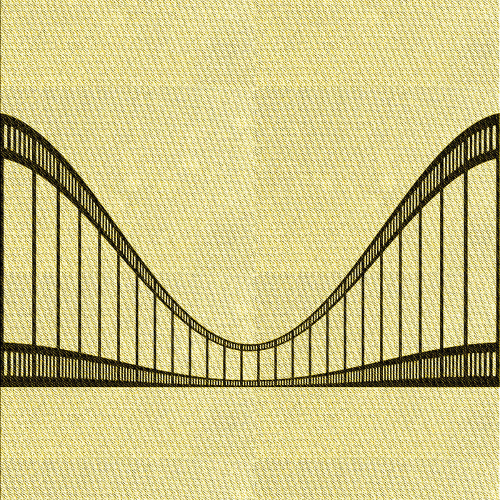 Patterned Sun Yellow Rug, pat3658yw