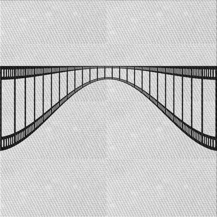 Sideview of Machine Washable Transitional White Smoke Rug, wshpat3658