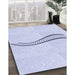 Machine Washable Transitional Jeans Blue Rug in a Family Room, wshpat3659blu