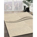 Machine Washable Transitional Moccasin Beige Rug in a Family Room, wshpat3659brn