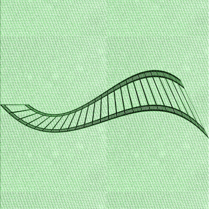 Patterned Mint Green Rug, pat3659grn