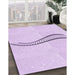 Machine Washable Transitional Bright Lilac Purple Rug in a Family Room, wshpat3659pur