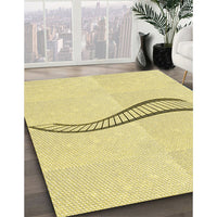 Patterned Yellow Rug, pat3659yw