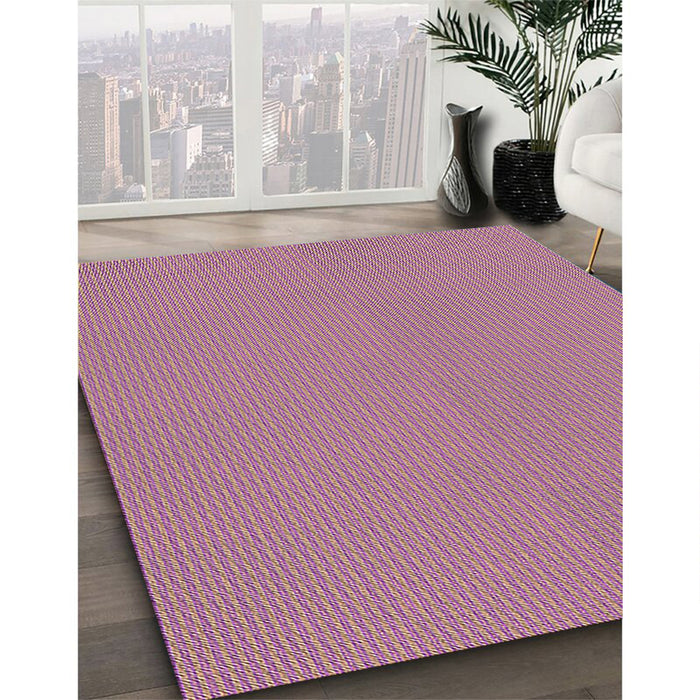 Patterned Daisy Pink Novelty Rug in Family Room, pat365