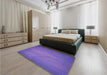 Patterned Amethyst Purple Rug in a Bedroom, pat366pur