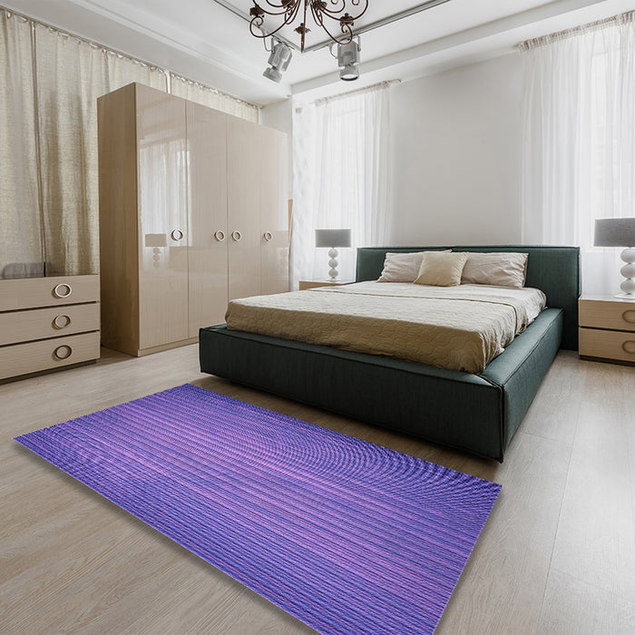 Patterned Amethyst Purple Rug in a Bedroom, pat366pur