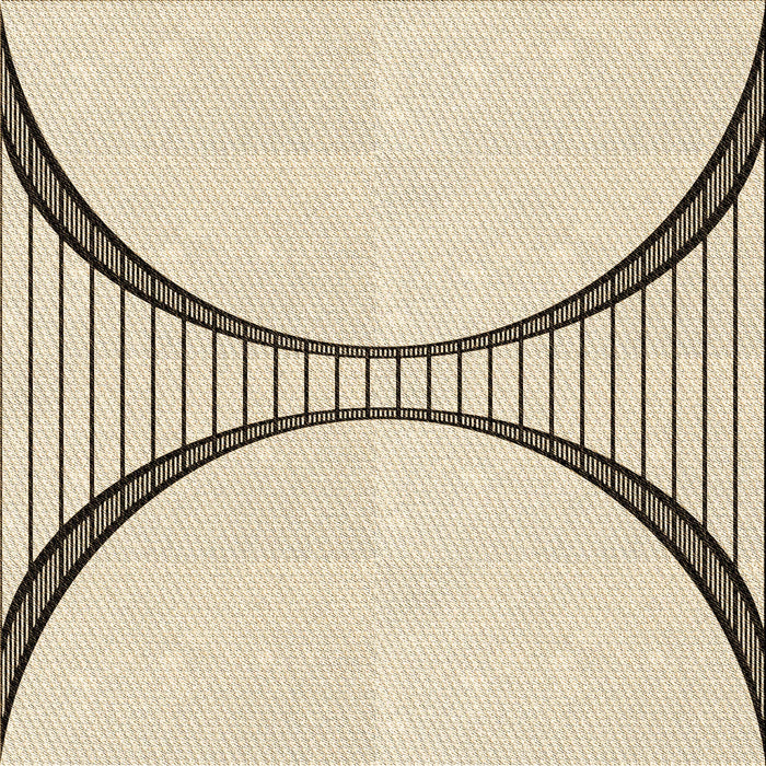 Round Machine Washable Transitional Moccasin Beige Rug, wshpat3660brn