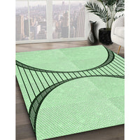 Patterned Mint Green Rug, pat3660grn