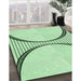 Patterned Mint Green Rug in Family Room, pat3660grn