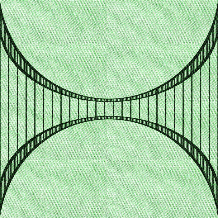 Round Patterned Mint Green Rug, pat3660grn