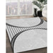 Patterned Platinum Gray Rug in Family Room, pat3660gry