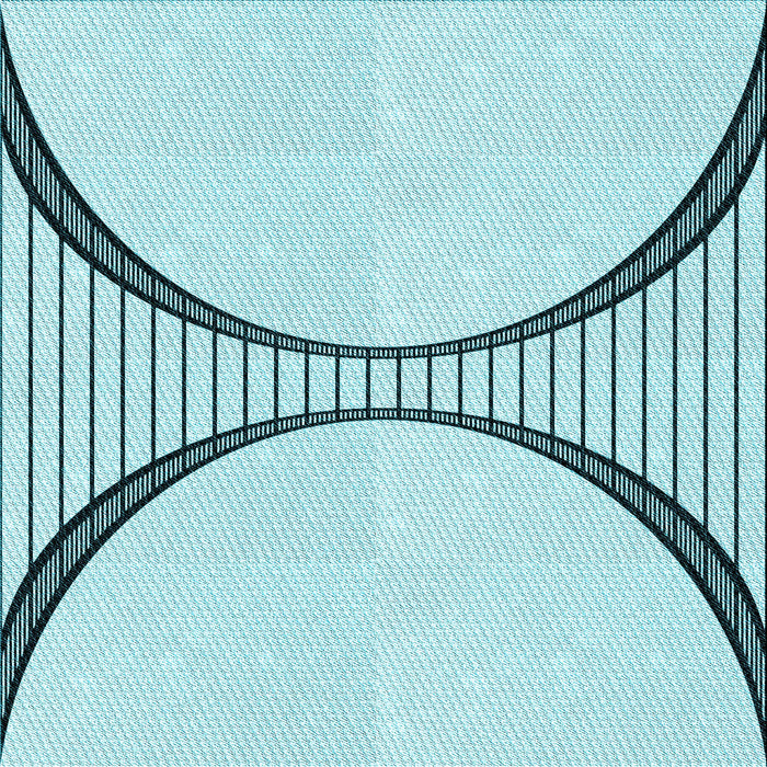 Round Patterned Electric Blue Rug, pat3660lblu