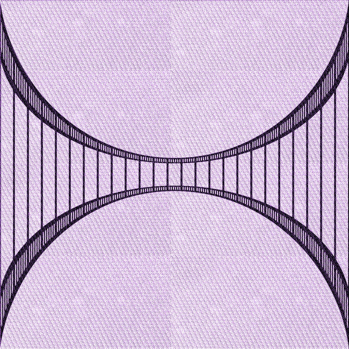 Round Patterned Lilac Purple Rug, pat3660pur