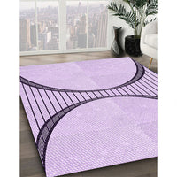 Patterned Lilac Purple Rug, pat3660pur