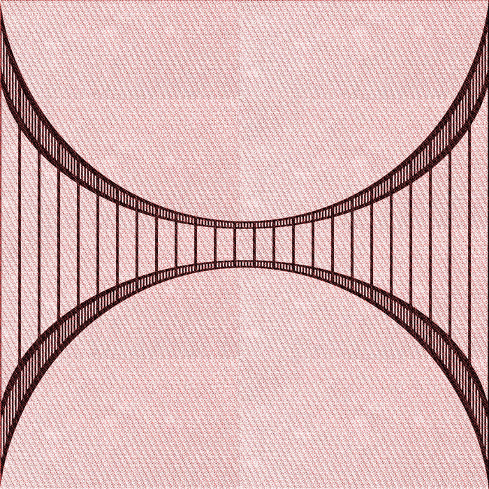 Round Patterned Pink Rug, pat3660rd