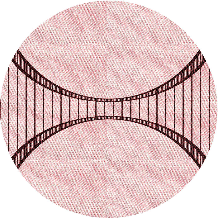 Square Patterned Pink Rug, pat3660rd