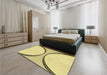 Patterned Sun Yellow Rug in a Bedroom, pat3660yw