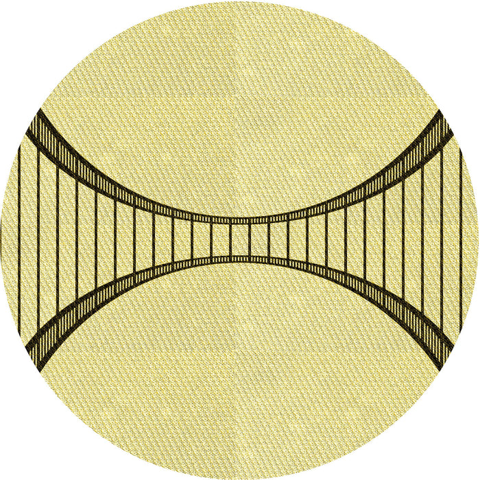 Square Patterned Sun Yellow Rug, pat3660yw