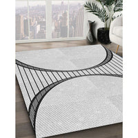 Patterned Gray Novelty Rug, pat3660