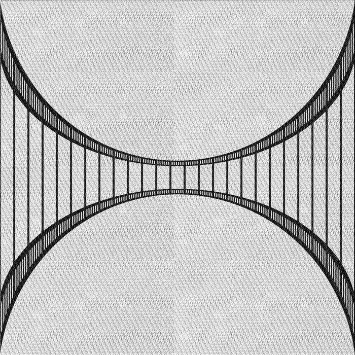 Square Patterned Gray Novelty Rug, pat3660