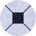 Square Patterned Lavender Blue Rug, pat3661blu