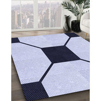 Patterned Lavender Blue Rug, pat3661blu