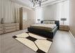 Patterned Wheat Beige Rug in a Bedroom, pat3661brn