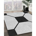 Machine Washable Transitional Platinum Gray Rug in a Family Room, wshpat3661gry