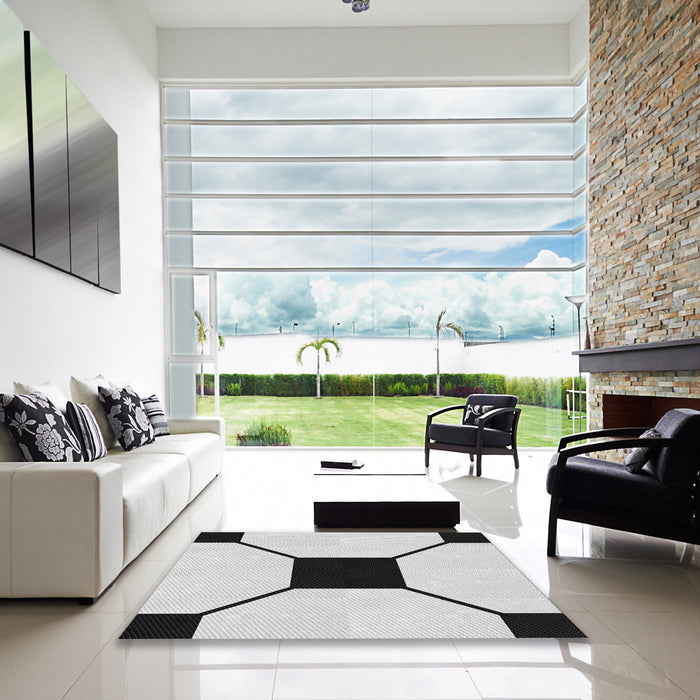 Machine Washable Transitional Platinum Gray Rug in a Kitchen, wshpat3661gry