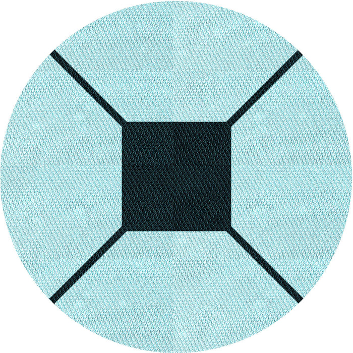 Square Patterned Deep-Sea Green Rug, pat3661lblu