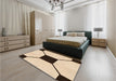 Patterned Light Brown Rug in a Bedroom, pat3661org