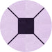 Square Machine Washable Transitional Orchid Purple Rug in a Living Room, wshpat3661pur