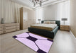 Patterned Orchid Purple Rug in a Bedroom, pat3661pur