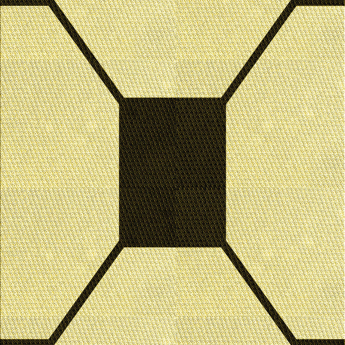 Machine Washable Transitional Sun Yellow Rug, wshpat3661yw