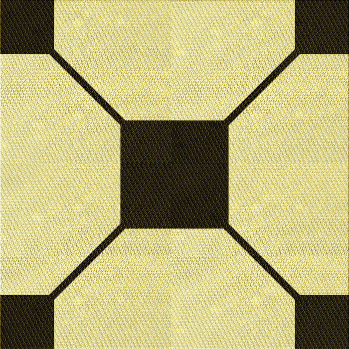 Round Patterned Sun Yellow Rug, pat3661yw