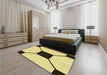 Patterned Sun Yellow Rug in a Bedroom, pat3661yw