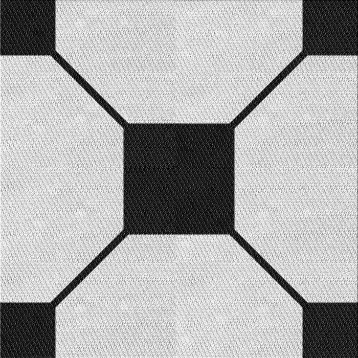 Square Patterned Ash Gray Novelty Rug, pat3661