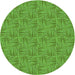 Square Patterned Green Rug, pat3662grn