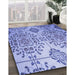 Patterned Jeans Blue Rug in Family Room, pat3663blu