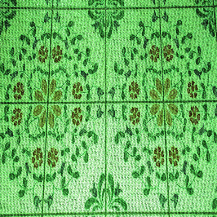 Patterned Emerald Green Rug, pat3663grn