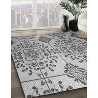 Patterned Silver Gray Rug, pat3663gry